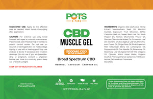 CBD Muscle Gel- Broad Spectrum 2000MG