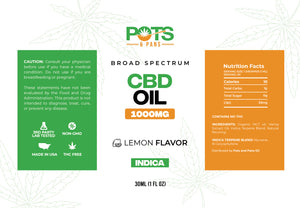 CBD Oil- Broad Spectrum (Indica) 1000MG